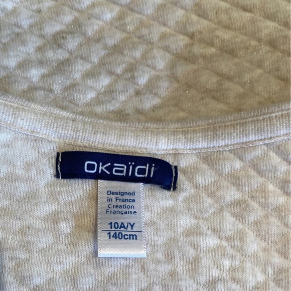 French Designer Okaidi Girls Shimmer Cardigan - Picture 6 of 12